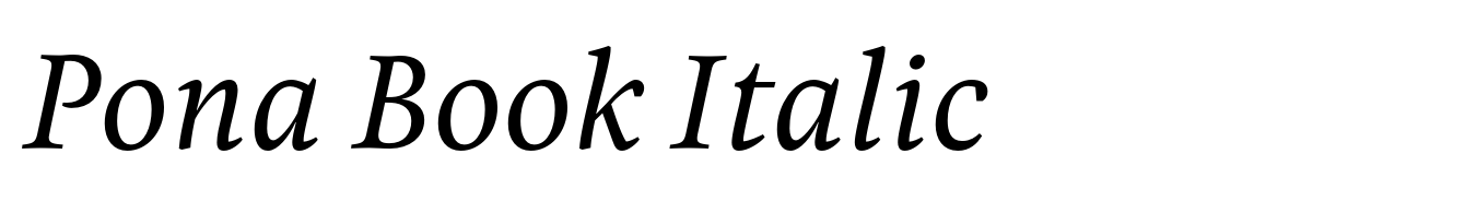 Pona Book Italic
